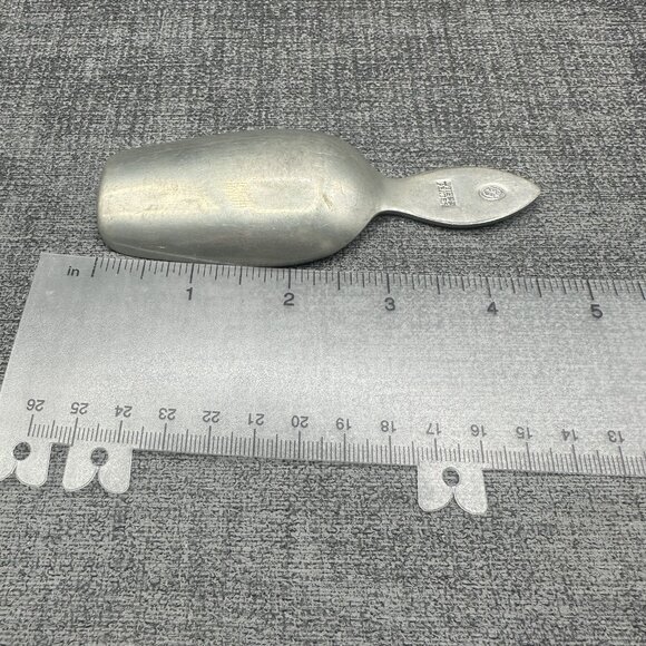 Vintage Pewter Scoop Stieff Williamsburg 4 ¾” Apothecary Ice Tea Sugar Caddy - Picture 5 of 10